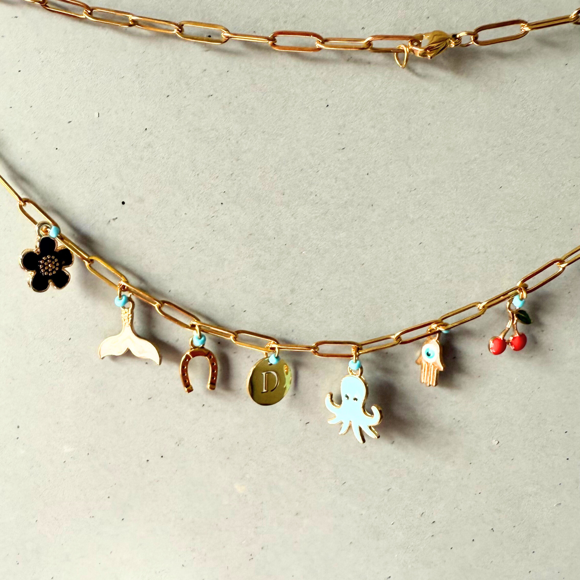 LumiLink Paperclip Charm Necklace