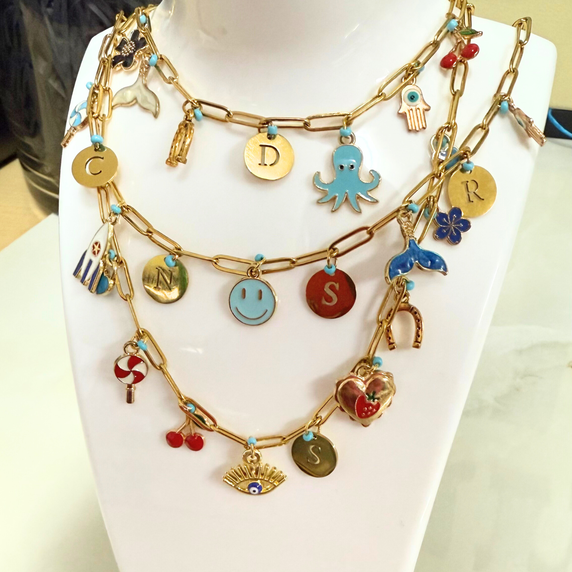 LumiLink Paperclip Charm Necklace