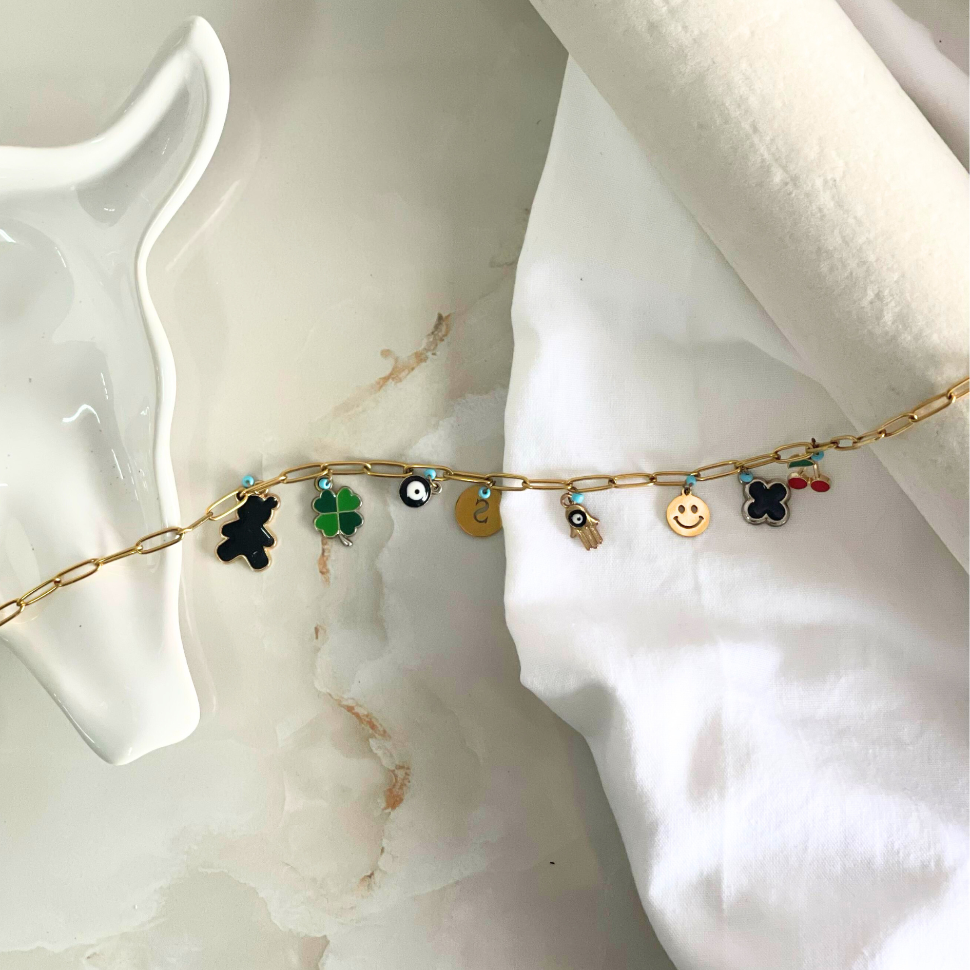 LumiLink Paperclip Charm Necklace