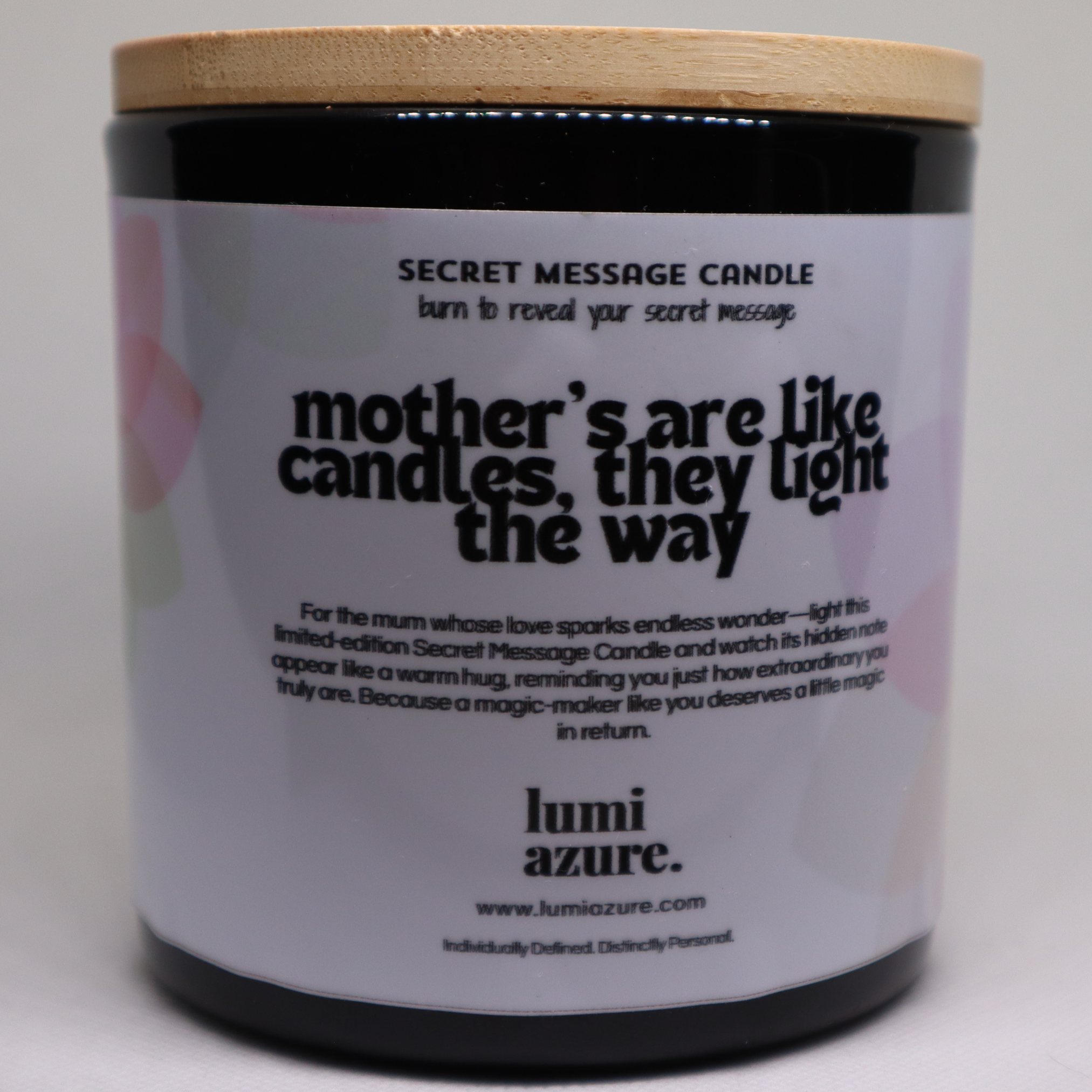 Limited Edition Mothers Day Secret Message Candle - pastel petals