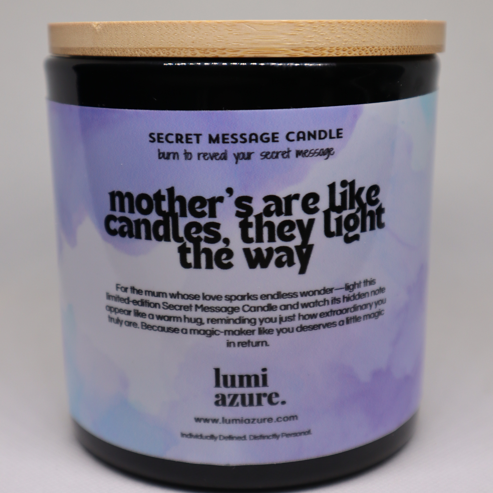 Limited Edition Mothers Day Secret Message Candle - lilac