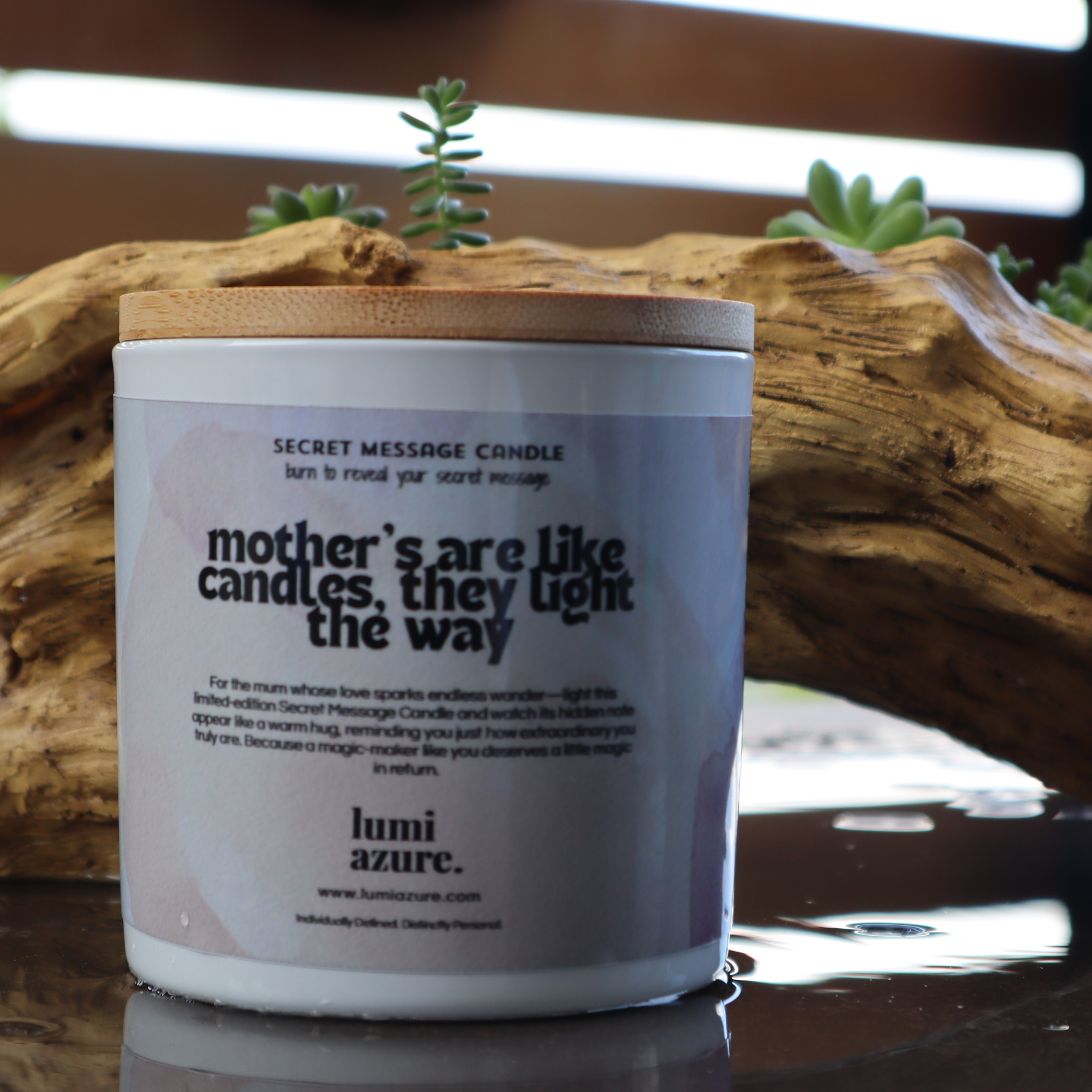 Limited Edition Mothers Day Secret Message Candle - pastel haze