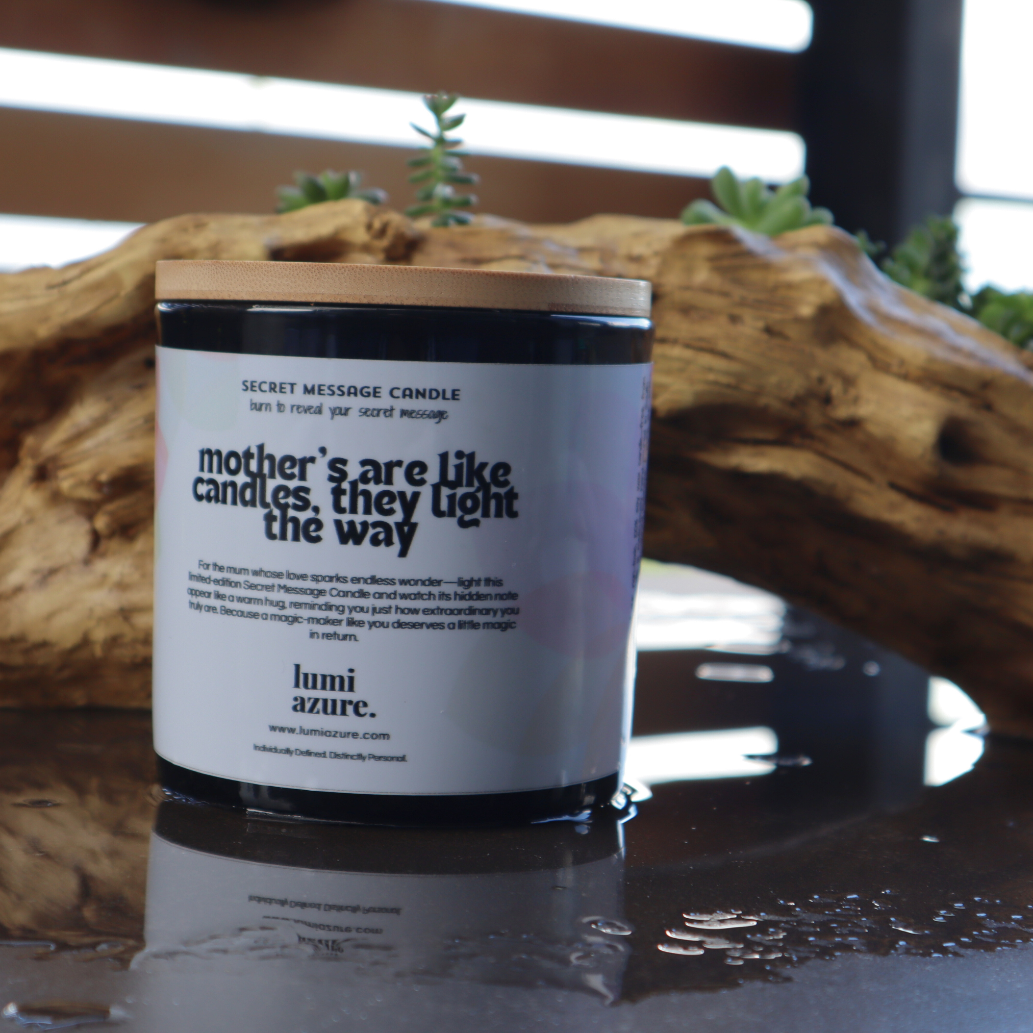 Limited Edition Mothers Day Secret Message Candle - pastel petals